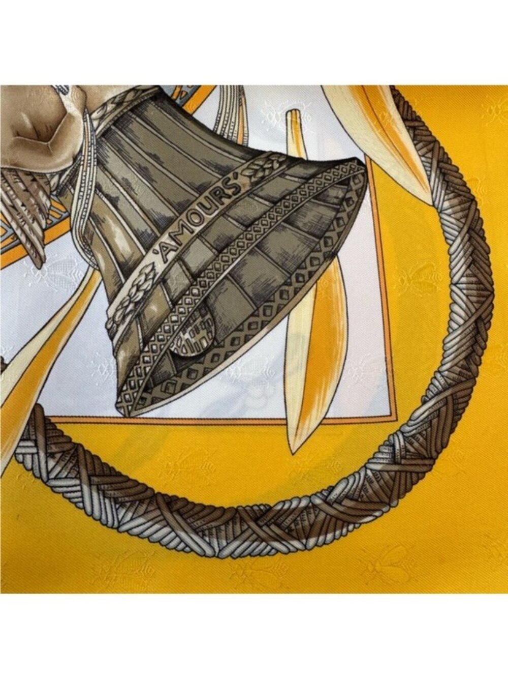 NEW Hermes Amours Bee Sunflower Jacquard Hermes Silk Scarf 1999 Annie Faivre - Picture 9 of 16